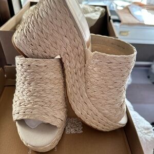 Dolce Vita Tan Woven Espadrille Wedges…..SPICEY ooohlala